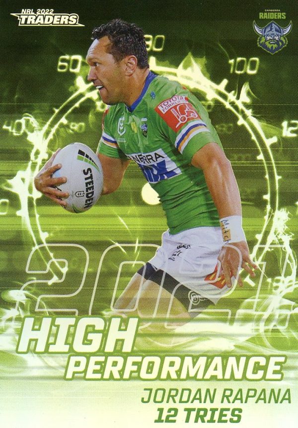2022 NRL Traders High Performance - HP04 Jordan Rapana Canberra Raiders