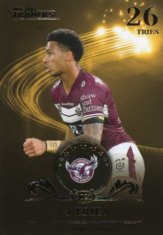 2022 NRL Traders League Leader Gold - LLG3 Jason Saab Manly Sea Eagles