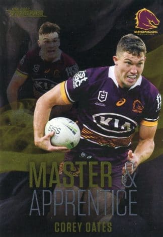 2022 NRL Traders Master & Apprentice Black - MABK01 Corey Oates Brisbane Broncos