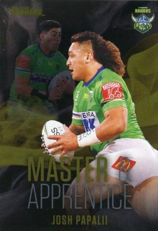 2022 NRL Traders Master & Apprentice Black - MABK03 Josh Papalii Canberra Raiders