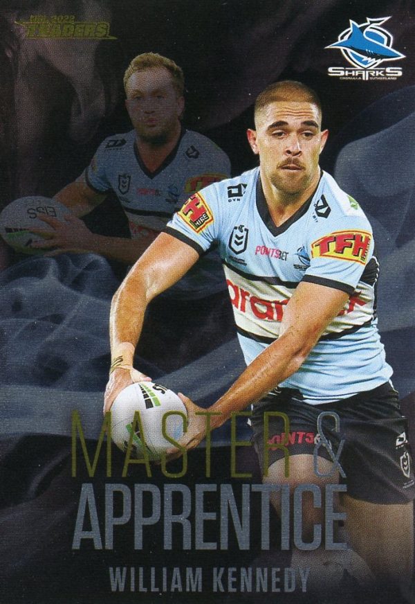 2022 NRL Traders Master & Apprentice Black - MABK08 William Kennedy Cronulla Sharks