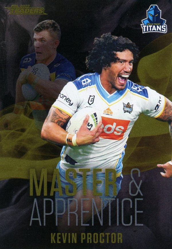 2022 NRL Traders Master & Apprentice Black - MABK09 Kevin Proctor Gold Coast Titans