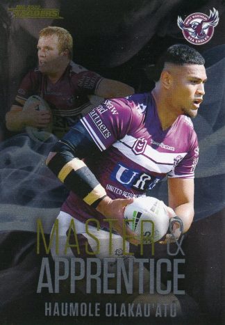 2022 NRL Traders Master & Apprentice Black - MABK12 Haumole Olakau'atu Manly Sea Eagles