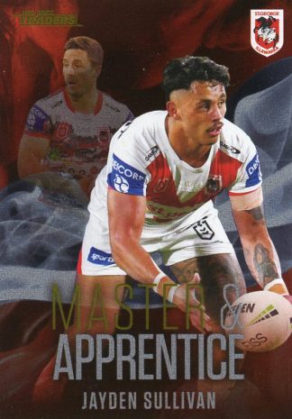 2022 NRL Traders Master & Apprentice - MA26 Jayden Sullivan St George Dragons