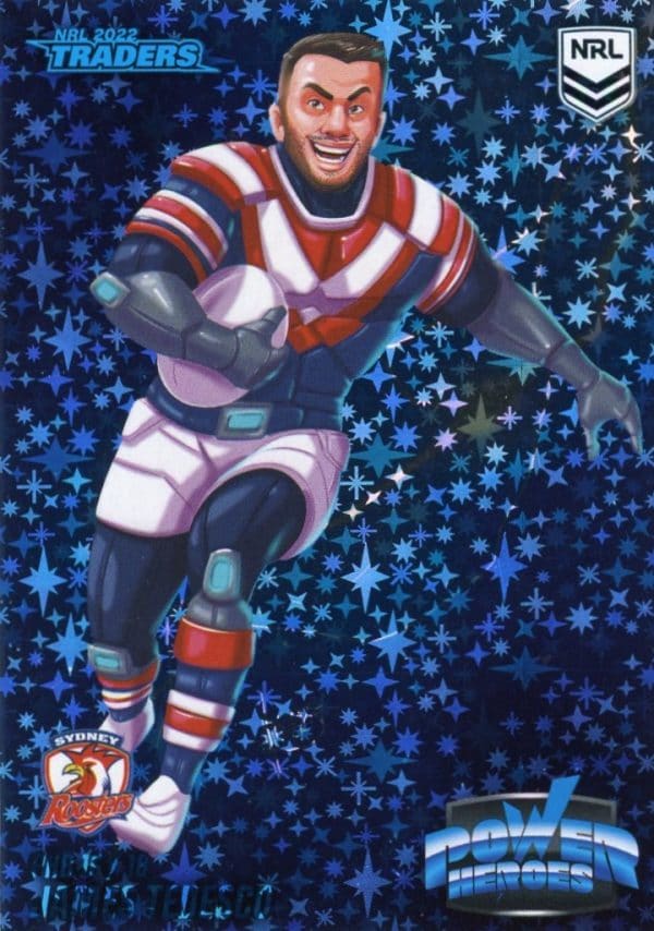 2022 NRL Traders Power Hero Blue - PHB16 James Tedesco Sydney Roosters