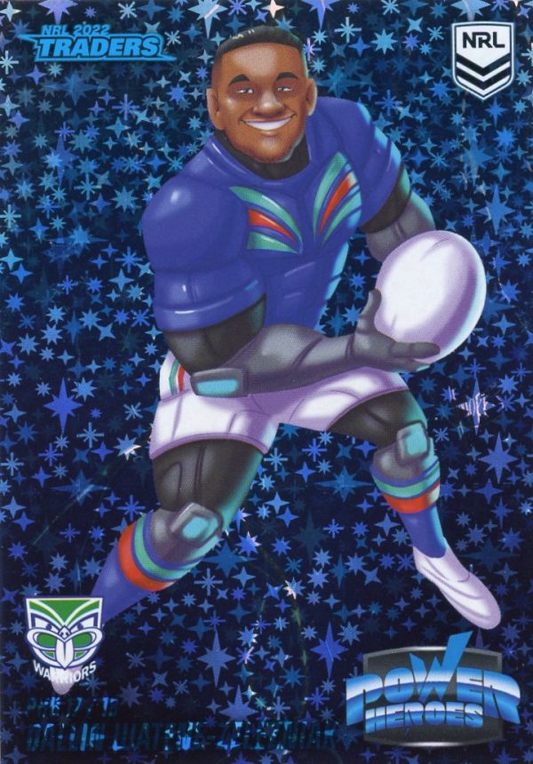 2022 NRL Traders Power Hero Blue - PHB17 Dallin Watene-Zelezniak Warriors