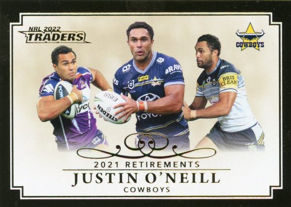 2022 NRL Traders Retirements - R09 Justin O'Neill North QLD Cowboys