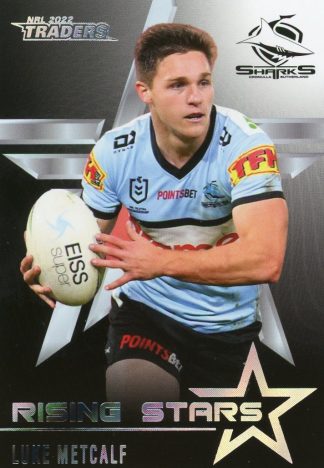 2022 NRL Traders Rising Stars Parallel - RSP04 Luke Metcalf Cronulla Sharks