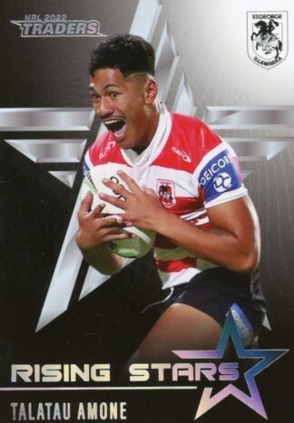 2022 NRL Traders Rising Stars Parallel - RSP13 Talatau Amone St George Dragons