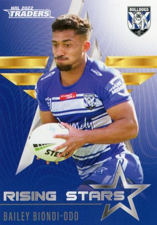 2022 NRL Traders Rising Stars - RS07 Bailey Biondi-Odo Canterbury Bulldogs