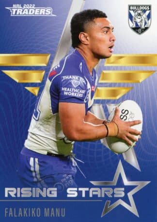 2022 NRL Traders Rising Stars - RS08 Falakiko Manu Canterbury Bulldogs