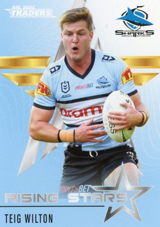 2022 NRL Traders Rising Stars - RS12 Teig Wilton Cronulla Sharks