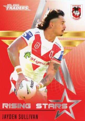 2022 NRL Traders Rising Stars - RS39 Jayden Sullivan St George Dragons