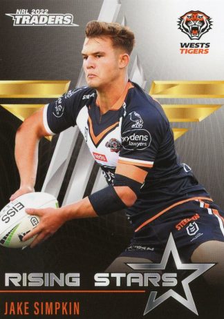2022 NRL Traders Rising Stars - RS47 Jake Simpkin Wests Tigers