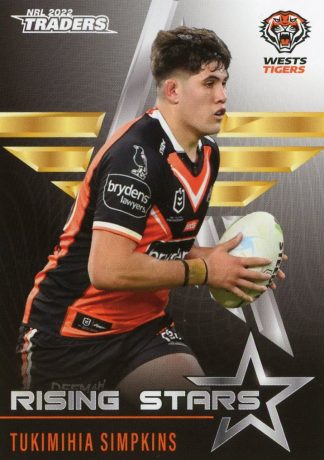 2022 NRL Traders Rising Stars - RS48 Tukimihia Simpkins Wests Tigers