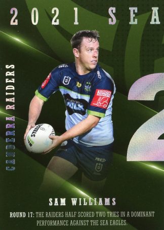 2022 NRL Traders Season To Remember - SR04 Sam Williams Canberra Raiders