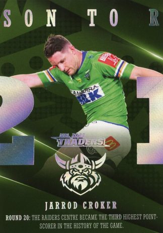 2022 NRL Traders Season To Remember - SR05 Jarrod Croker Canberra Raiders