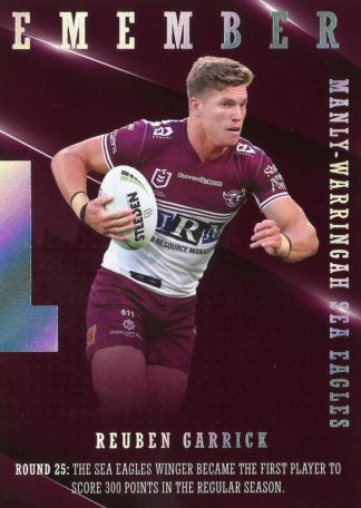 2022 NRL Traders Season To Remember - SR18 Reuben Garrick Manly Sea Eagles