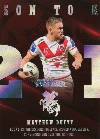 2022 NRL Traders Season To Remember - SR38 Matthew Dufty St George Dragons