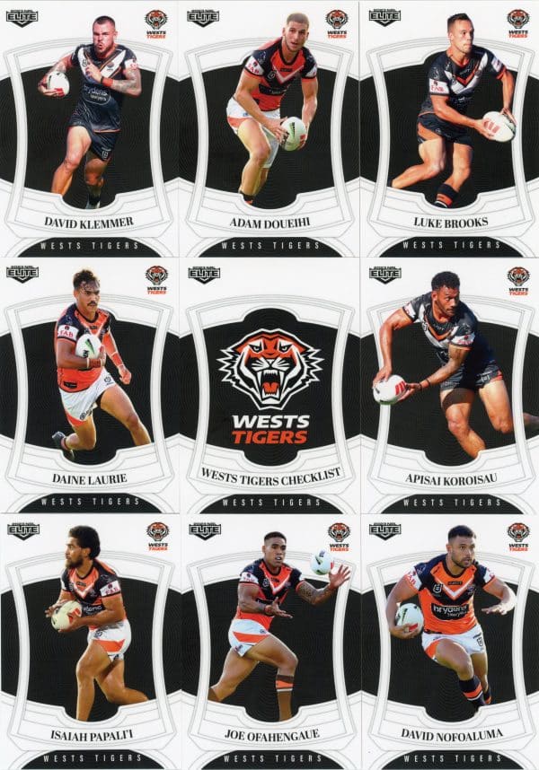2023 NRL Elite Base Team Set - Wests Tigers