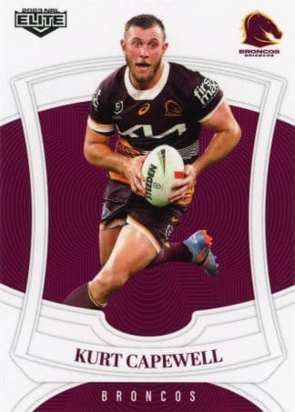 2023 NRL Elite Common Card - Base 002 Kurt Capewell Brisbane Broncos