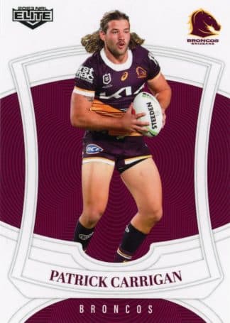 2023 NRL Elite Common Card - Base 003 Patrick Carrigan Brisbane Broncos