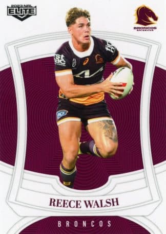 2023 NRL Elite Common Card - Base 009 Reece Walsh Brisbane Broncos