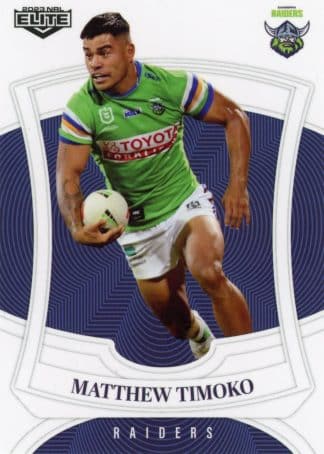 2023 NRL Elite Common Card - Base 015 Matthew Timoko Canberra Raiders