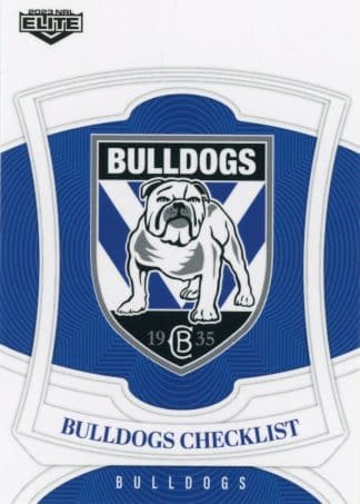 2023 NRL Elite Common Card - Base 019 Canterbury Bulldogs Checklist