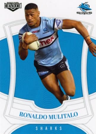 2023 NRL Elite Common Card - Base 033 Ronaldo Mulitalo Cronulla Sharks