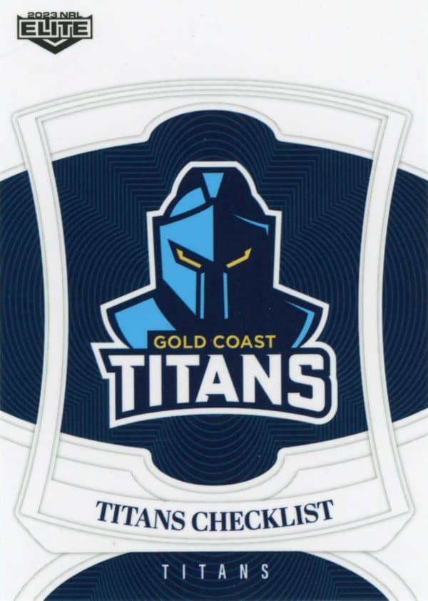 2023 NRL Elite Common Card - Base 046 Gold Coast Titans Checklist