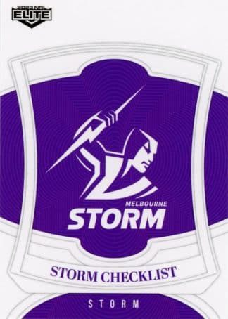 2023 NRL Elite Common Card - Base 064 Melbourne Storm Checklist