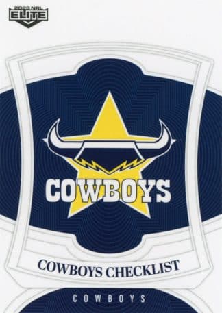 2023 NRL Elite Common Card - Base 082 North Queensland Cowboys Checklist