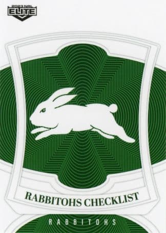 2023 NRL Elite Common Card - Base 109 South Sydney Rabbitohs Checklist