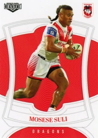 2023 NRL Elite Common Card - Base 126 Mosese Suli St George Illawarra Dragons