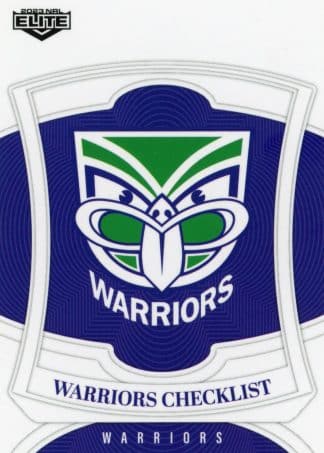 2023 NRL Elite Common Card - Base 136 Warriors Checklist