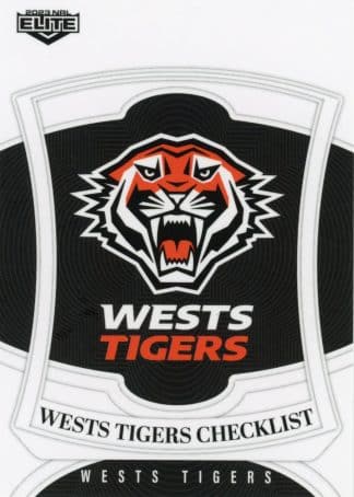 2023 NRL Elite Common Card - Base 145 Wests Tigers Checklist