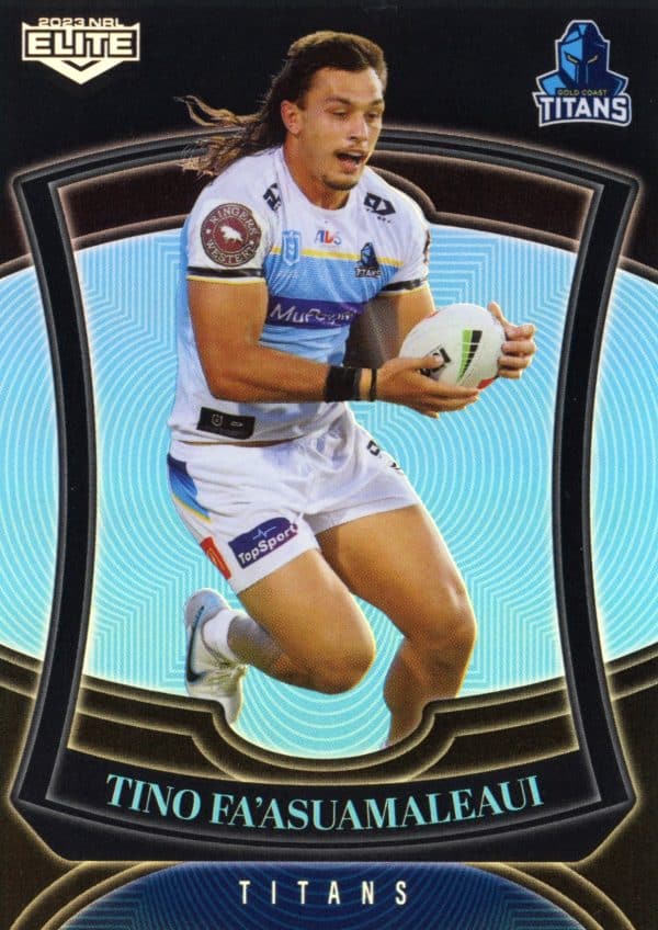 2023 NRL Elite Pearl Specials - P049 Tino Fa'asuamaleaui Gold Coast Titans