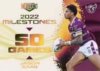 2023 NRL Elite Case Card - M06 Jason Saab Manly Sea Eagles