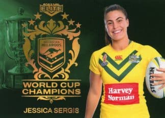 2023 NRL Elite World Cup Champions - WCC34 Jessica Sergis Jillaroos