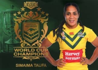 2023 NRL Elite World Cup Champions - WCC35 Simaima Taufa Jillaroos