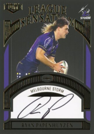 2023 NRL Elite Black League Sensations Signature - LSB08 Ryan Papenhuyzen Melbourne Storm