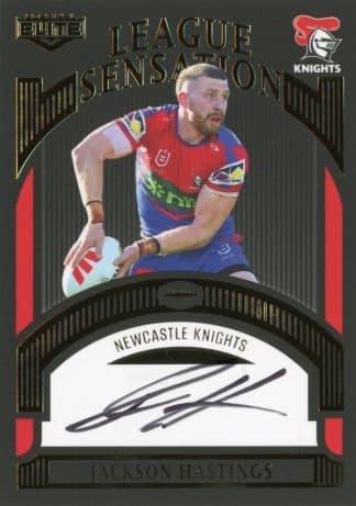 2023 NRL Elite Black League Sensations Signature - LSB09 Jackson Hastings Newcastle Knights
