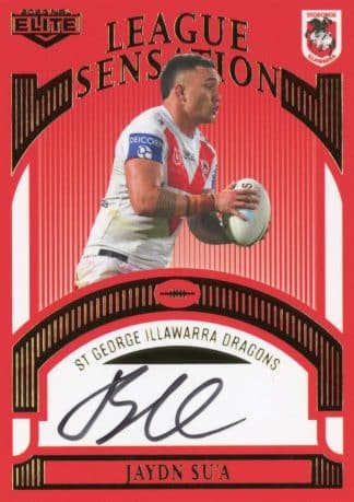 2023 NRL Elite Team League Sensations Signature - LST14 Jaydn Su'a St George Dragons