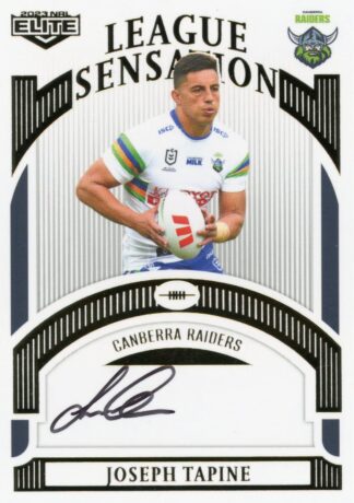 2023 NRL Elite White League Sensations Signature - LSW02 Joseph Tapine Canberra Raiders