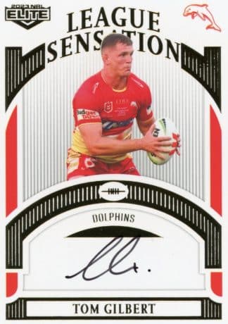 2023 NRL Elite White League Sensations Signature - LSW05 Tom Gilbert Dolphins