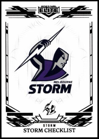2023 NRL Elite Black Diamond Mojo - MB064 Melbourne Storm Checklist