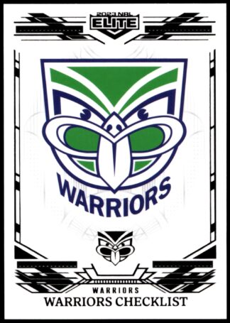 2023 NRL Elite Black Diamond Mojo - MB136 Warriors Checklist
