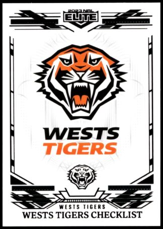 2023 NRL Elite Black Diamond Mojo - MB145 Wests Tigers Checklist