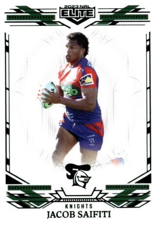 2023 NRL Elite Emerald Mojo - ME080 Jacob Saifiti Newcastle Knights